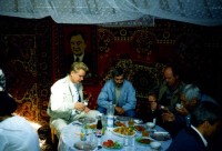 21. Встреча в юрте с коллегами из Кургана, Кустанай, 1996 г.